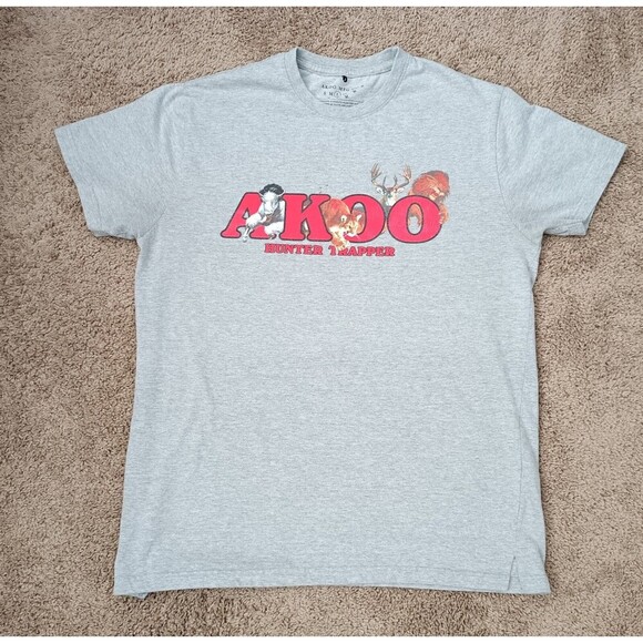 AKOO Hunting T-Shirt Men's Size Large Gray Short Sleeve - Picture 1 of 7